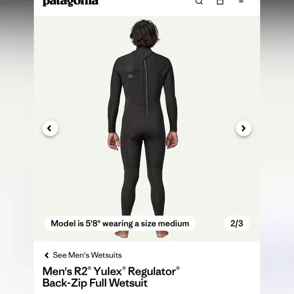 NWT Patagonia Yulex Men's Full Wetsuit in Black - Picture 3 of 6